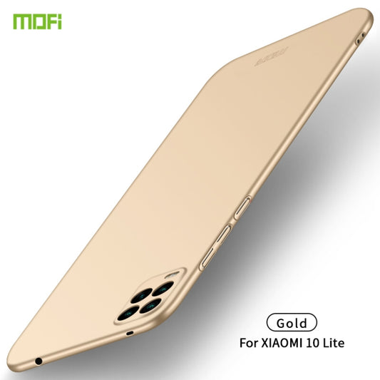 For Xiaomi Mi 10 Lite MOFI Frosted PC Ultra-thin Hard Case(Gold) - Xiaomi Cases by MOFI | Online Shopping South Africa | PMC Jewellery