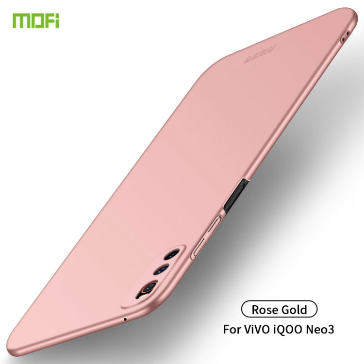 For Vivo iQOO Neo 3 MOFI Frosted PC Ultra-thin Hard Case(Rose gold) - vivo Cases by MOFI | Online Shopping South Africa | PMC TechLife | Buy Now Pay Later Mobicred