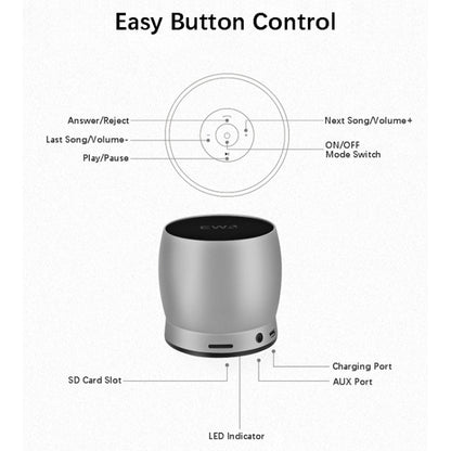 EWA A150 Portable Mini Bluetooth Speaker Wireless Hifi Stereo Strong Bass Music Boom Box Metal Subwoofer, Support Micro SD Card & 3.5mm AUX(Blue) - Desktop Speaker by EWA | Online Shopping South Africa | PMC Jewellery | Buy Now Pay Later Mobicred