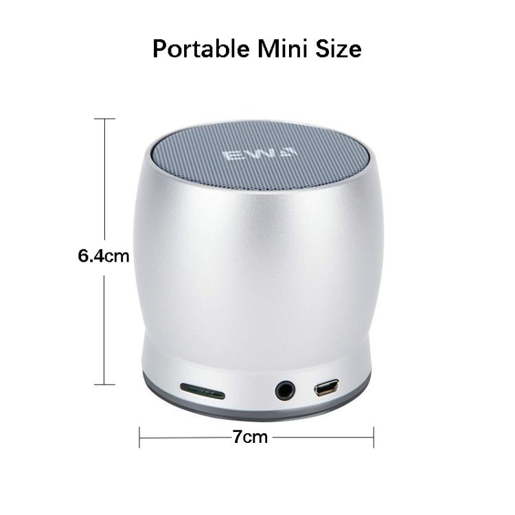 EWA A150 Portable Mini Bluetooth Speaker Wireless Hifi Stereo Strong Bass Music Boom Box Metal Subwoofer, Support Micro SD Card & 3.5mm AUX(Blue) - free shipping - PMC Jewellery - Order now!