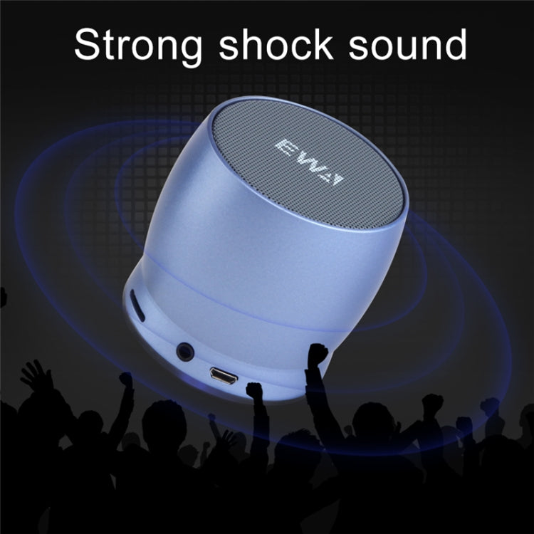 EWA A150 Portable Mini Bluetooth Speaker Wireless Hifi Stereo Strong Bass Music Boom Box Metal Subwoofer, Support Micro SD Card & 3.5mm AUX(Blue) - Desktop Speaker by EWA | Online Shopping South Africa | PMC Jewellery | Buy Now Pay Later Mobicred