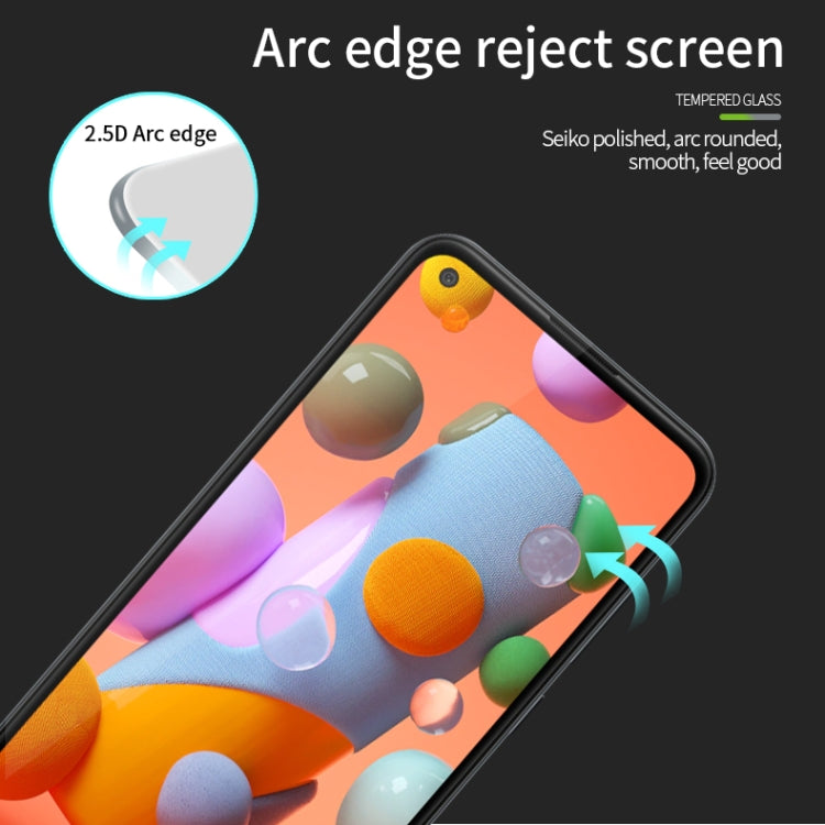 For Samsung Galaxy A11 / M11(EU) MOFI 9H 2.5D Full Screen Tempered Glass Film(Black) - Galaxy Tempered Glass by MOFI | Online Shopping South Africa | PMC Jewellery