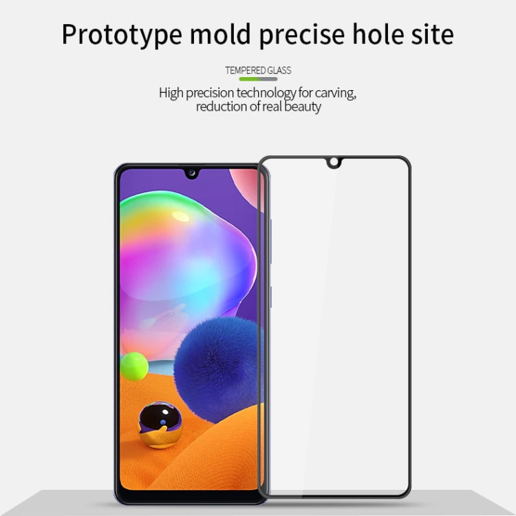 For Samsung Galaxy A31 MOFI 9H 3D Explosion-proof Curved Screen Tempered Glass Film(Black) - Galaxy Tempered Glass by MOFI | Online Shopping South Africa | PMC TechLife