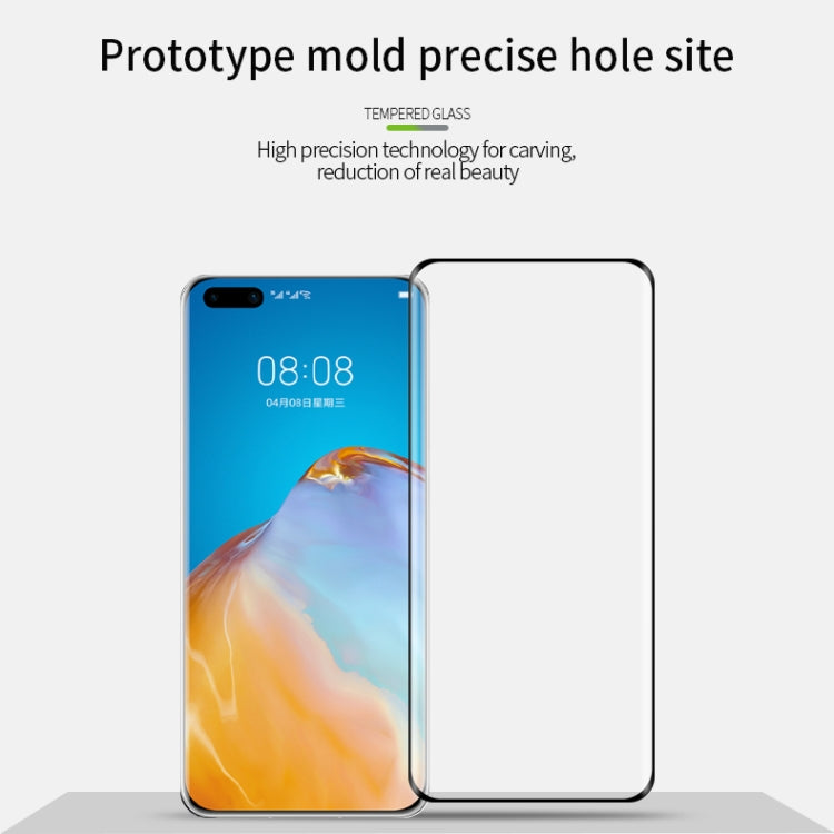 For Huawei P40 Pro / P40 Pro+ MOFI 9H 3D Explosion Proof Thermal Bending Full Screen Covered Tempered Glass Film(Black) - Huawei Tempered Glass by MOFI | Online Shopping South Africa | PMC Jewellery