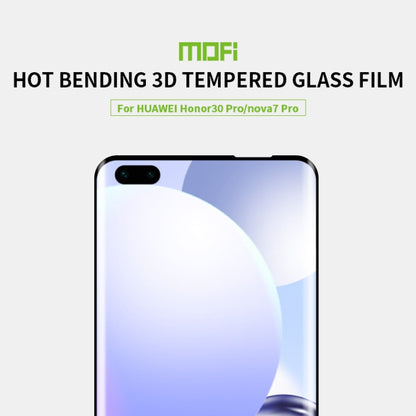 For Huawei Nova 7 Pro /Honor 30 Pro MOFI 9H 3D Explosion Proof Thermal Bending Full Screen Covered Tempered Glass Film(Black) - Huawei Tempered Glass by MOFI | Online Shopping South Africa | PMC Jewellery