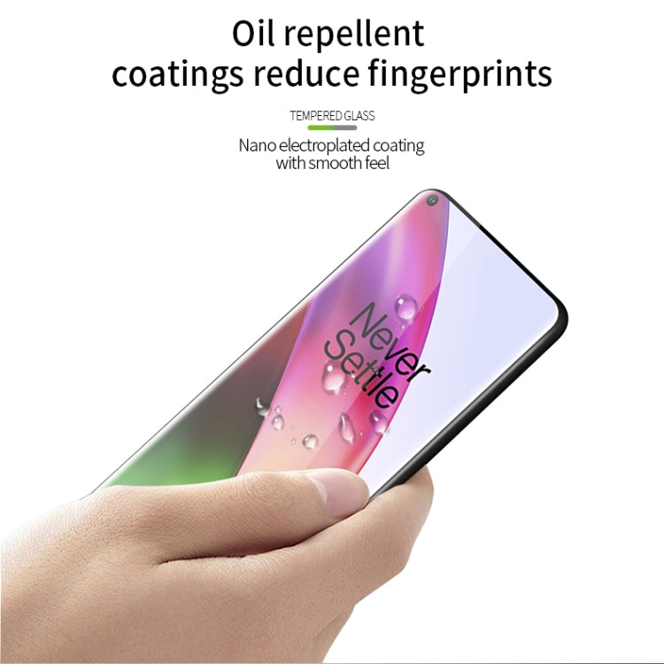 For OnePlus 8 MOFI 9H 3D Explosion Proof Thermal Bending Full Screen Covered Tempered Glass Film(Black) - OnePlus Tempered Glass by MOFI | Online Shopping South Africa | PMC Jewellery