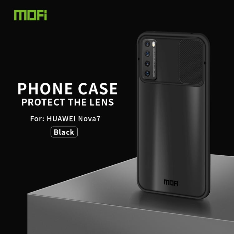 For Huawei nova 7 MOFI Xing Dun Series PC + TPU Anti-peep Waterproof And Anti-drop All-inclusive Protective Shell, Translucent Frosted(Black) - Huawei Cases by MOFI | Online Shopping South Africa | PMC Jewellery