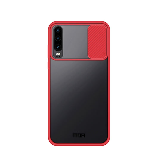 For Huawei P30 MOFI Xing Dun Series PC + TPU Anti-peep Waterproof And Anti-drop All-inclusive Protective Shell, Translucent Frosted(Red) - Huawei Cases by MOFI | Online Shopping South Africa | PMC Jewellery