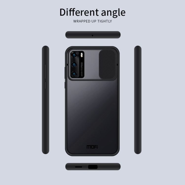 For Huawei P40 MOFI Xing Dun Series PC + TPU Anti-peep Waterproof And Anti-drop All-inclusive Protective Shell, Translucent Frosted(Black) - free shipping - PMC TechLife - Order now!