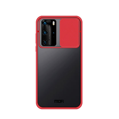 For Huawei P40 Pro MOFI Xing Dun Series PC + TPU Anti-peep Waterproof And Anti-drop All-inclusive Protective Shell, Translucent Frosted(Red) - Huawei Cases by MOFI | Online Shopping South Africa | PMC Jewellery