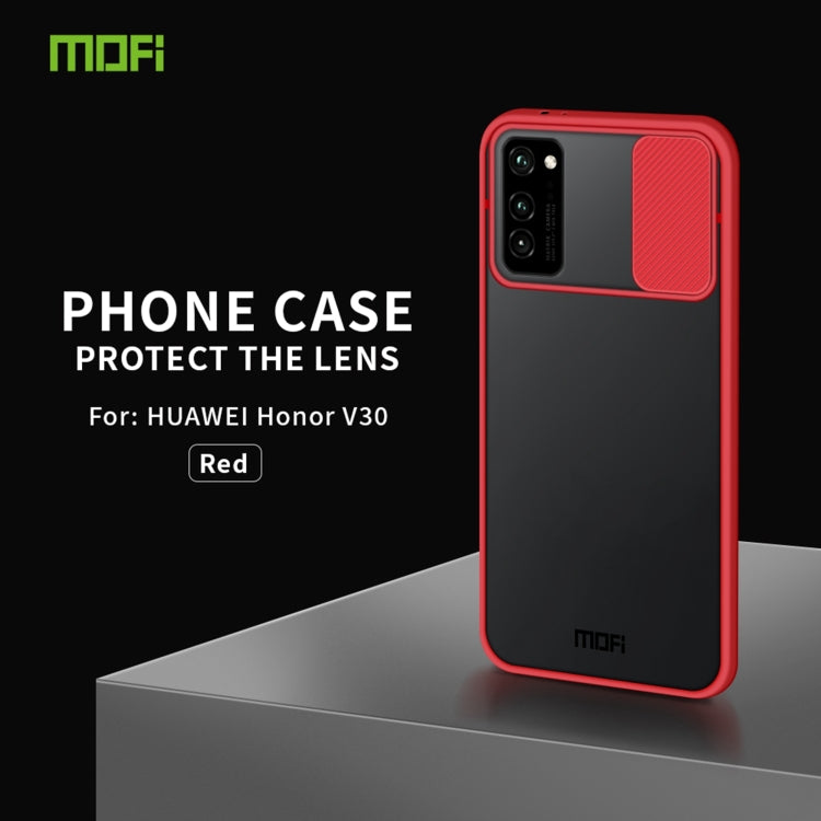 For Huawei HonorV30 MOFI Xing Dun Series PC + TPU Anti-peep Waterproof And Anti-drop All-inclusive Protective Shell, Translucent Frosted(Red) - Huawei Cases by MOFI | Online Shopping South Africa | PMC Jewellery