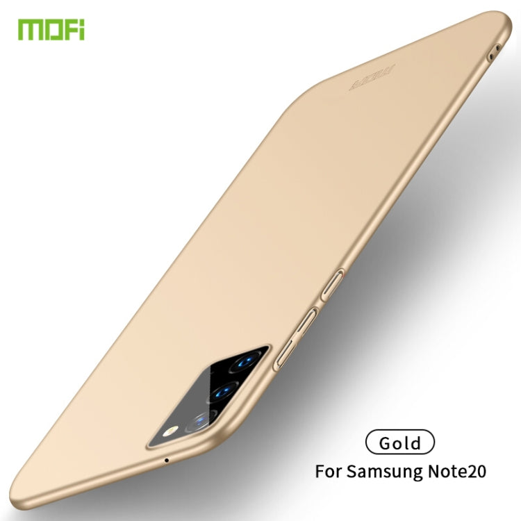 For Samsung Galaxy Note20 MOFI Frosted PC Ultra-thin Hard Case(Gold) - Galaxy Note20 Cases by MOFI | Online Shopping South Africa | PMC Jewellery