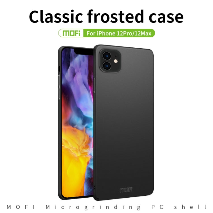 For iPhone 12 / 12 Pro MOFI Frosted PC Ultra-thin Hard Case(Blue) - iPhone 12 / 12 Pro Cases by MOFI | Online Shopping South Africa | PMC Jewellery