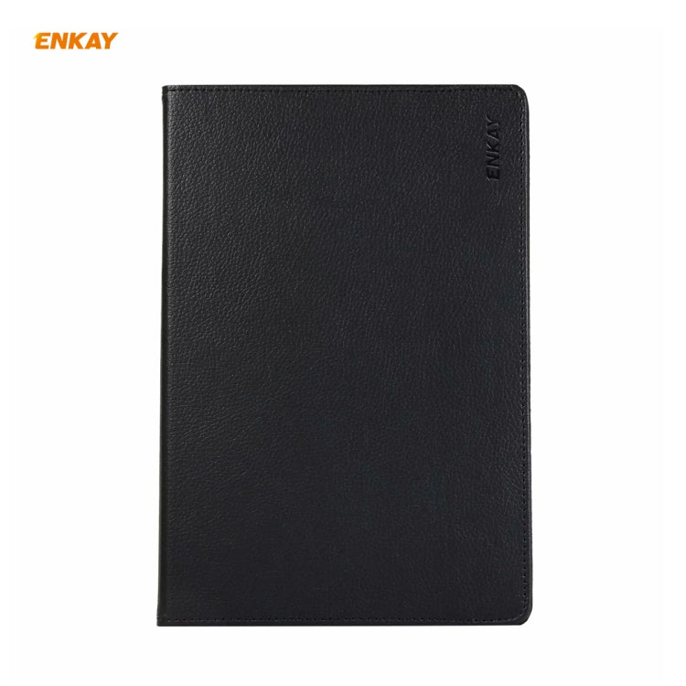 ENKAY for Samsung Galaxy Tab S8 / Galaxy Tab S7 11.0 T870 / T875 ENK-8012 360 Degree Rotation Litchi Texture Horizontal Flip PU Leather Smart Case with Holder & Sleep / Wake-up(Black) - free shipping - PMc TechLife - Order now!