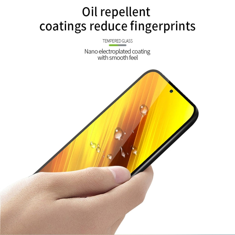 For Xiaomi POCO X3 / X3 NFC MOFI 9H 2.5D Full Screen Tempered Glass Film(Black) -  by MOFI | Online Shopping South Africa | PMC TechLife | Buy Now Pay Later Mobicred