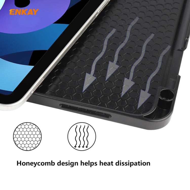 For iPad Air 11 2024 / Pro 11 2018 / Air 10.9 2022 ENKAY TPU Leather Smart Tablet Case with Pen Slot(Dark Blue) - free shipping - PMC TechLife - Order now!