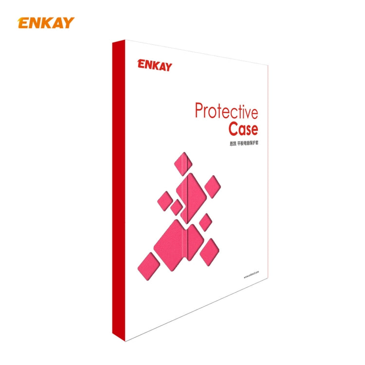 For iPad 10.2 2021 / 2020 / 2019 ENKAY ENK-8016 PU Leather + TPU Smart Case with Pen Slot(Rose Red) - free shipping - PMc TechLife - Order now!