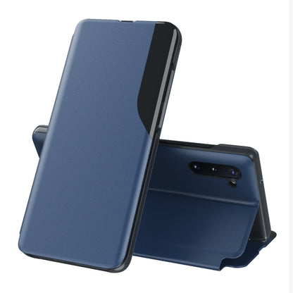 For Samsung Galaxy Note 10 Attraction Flip Holder Leather Phone Case(Blue) - Galaxy Phone Cases by PMC Jewellery | Online Shopping South Africa | PMC Jewellery