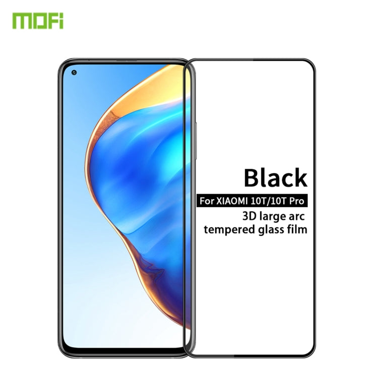 For Xiaomi Mi 10T / 10T Pro MOFI 9H 3D Explosion-proof Curved Screen Tempered Glass Film(Black) -  by MOFI | Online Shopping South Africa | PMC Jewellery