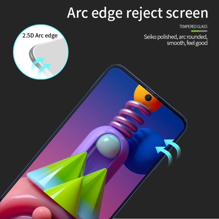 For Samsung Galaxy M51 MOFI 9H 2.5D Full Screen Tempered Glass Film(Black) - Galaxy Tempered Glass by MOFI | Online Shopping South Africa | PMC TechLife | Buy Now Pay Later Mobicred