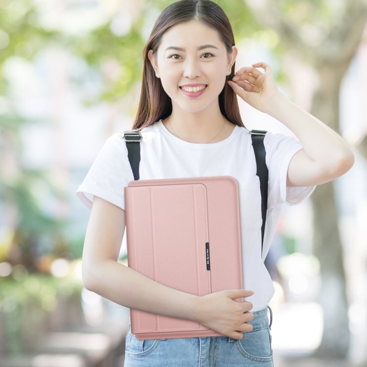 4 in 1 Universal Laptop Holder PU Waterproof Protection Wrist Laptop Bag, Size:11/12inch(Rose gold) - 12.1 inch by PMC TechLife | Online Shopping South Africa | PMC TechLife | Buy Now Pay Later Mobicred