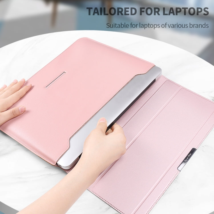 4 in 1 Universal Laptop Holder PU Waterproof Protection Wrist Laptop Bag, Size:11/12inch(Rose gold) - 12.1 inch by PMC TechLife | Online Shopping South Africa | PMC TechLife | Buy Now Pay Later Mobicred