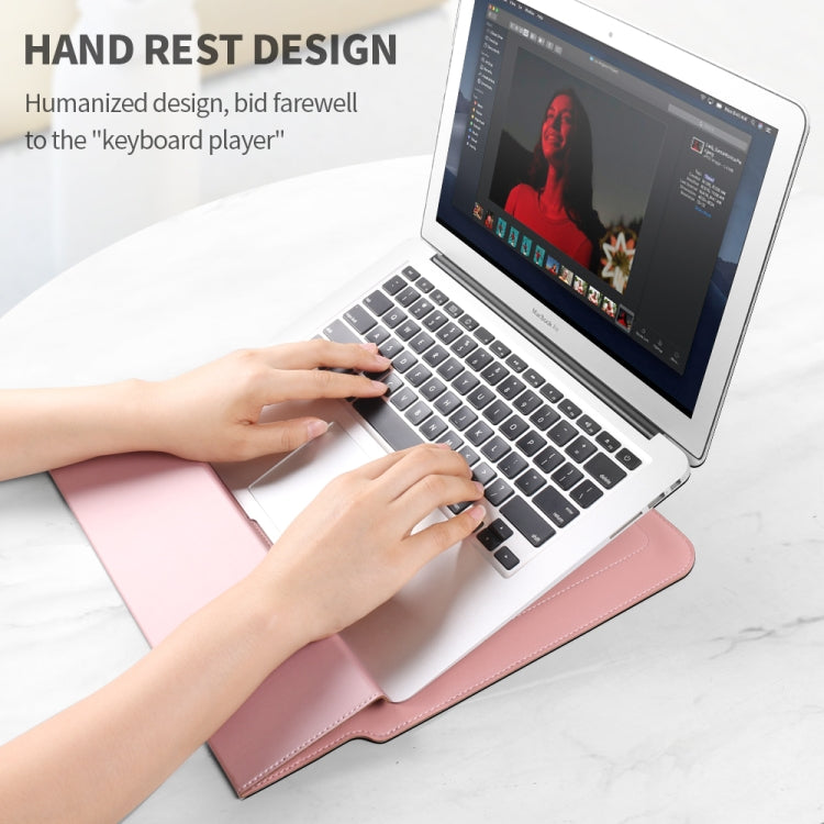 4 in 1 Universal Laptop Holder PU Waterproof Protection Wrist Laptop Bag, Size:11/12inch(Rose gold) - 12.1 inch by PMC TechLife | Online Shopping South Africa | PMC TechLife | Buy Now Pay Later Mobicred