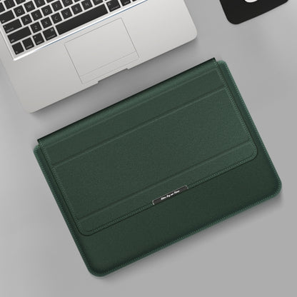 4 in 1 Universal Laptop Holder PU Waterproof Protection Wrist Laptop Bag, Size:13/14inch(Green) - 13.3 inch by PMC Jewellery | Online Shopping South Africa | PMC Jewellery | Buy Now Pay Later Mobicred