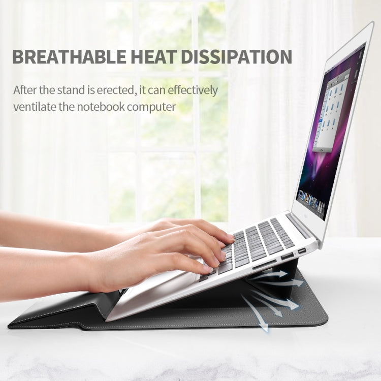 4 in 1 Universal Laptop Holder PU Waterproof Protection Wrist Laptop Bag, Size:15/16inch(Brown) - 15 inch by PMC TechLife | Online Shopping South Africa | PMC TechLife | Buy Now Pay Later Mobicred
