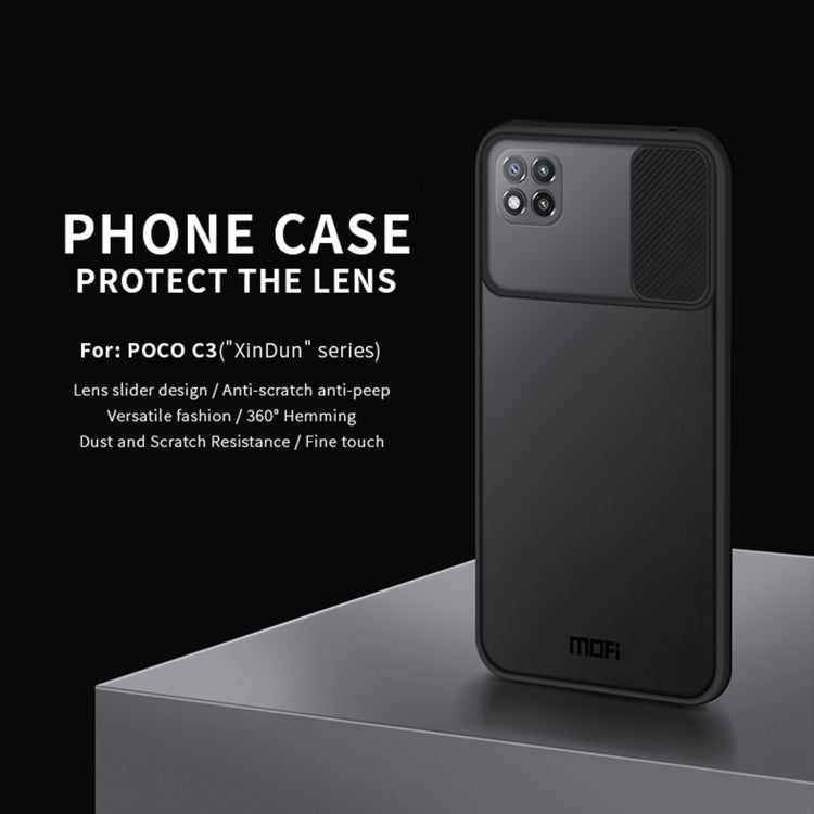 For Xiaomi Poco C3 MOFI Xing Dun Series Translucent Frosted PC + TPU Privacy Anti-glare Shockproof All-inclusive Protective Case(Black) - Xiaomi Cases by MOFI | Online Shopping South Africa | PMC Jewellery