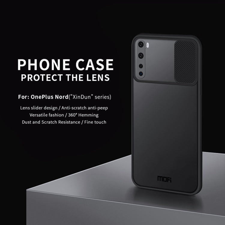 For OnePlus Nord MOFI Xing Dun Series Translucent Frosted PC + TPU Privacy Anti-glare Shockproof All-inclusive Protective Case(Green) - OnePlus Cases by MOFI | Online Shopping South Africa | PMC Jewellery