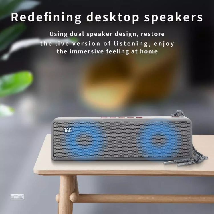 T&G TG271 TWS Subwoofer Bluetooth Speaker With Braided Rope, Support USB/AUX/TF Card/FM(Green) - free shipping - PMC Jewellery - Order now!