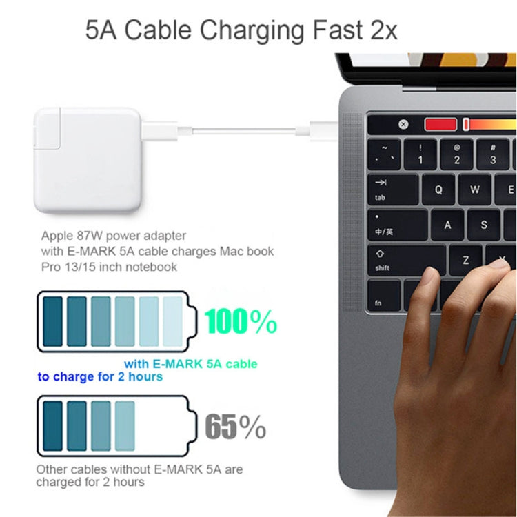 PD65W-A9 PD 65W Dual Dort USB-C / Type-C + Dual USB Charger with 5A USB-C / Type-C to USB-C / Type-C Fast Charging Cable for Apple MacBook Series EU Plug - Cable & Adapter by PMC Jewellery | Online Shopping South Africa | PMC Jewellery | Buy Now Pay Later Mobicred