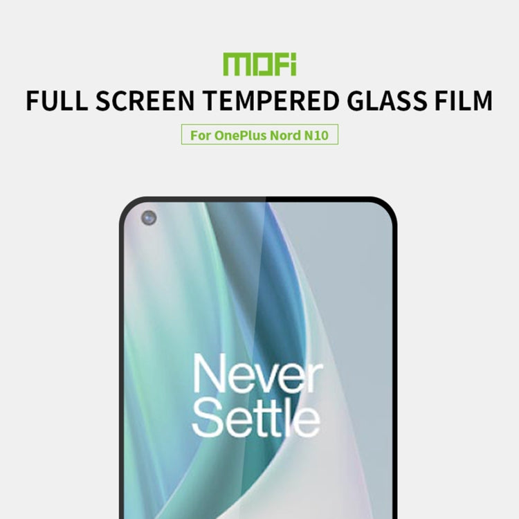 For OnePlus Nord N10 MOFI 9H 2.5D Full Screen Tempered Glass Film(Black) - OnePlus Tempered Glass by MOFI | Online Shopping South Africa | PMC Jewellery