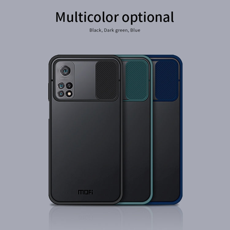 For Xiaomi Mi 10T / 10T Pro MOFI Xing Dun Series Translucent Frosted PC + TPU Privacy Anti-glare Shockproof All-inclusive Protective Case(Blue) - Xiaomi Cases by MOFI | Online Shopping South Africa | PMC Jewellery