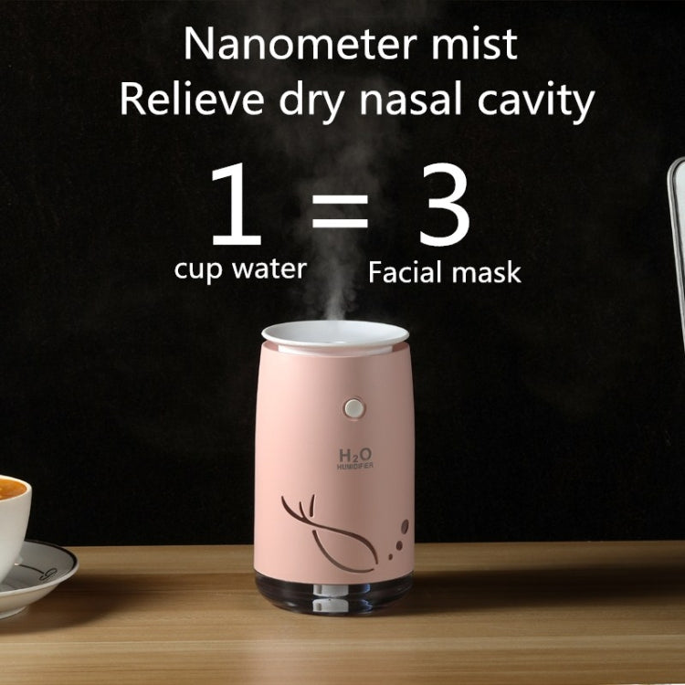 Concise Fish Pattern Mini Home Mute Bedroom Student Dormitory Office Portable USB Wireless Durable Humidifier(Green) - free shipping - PMC TechLife - Order now!