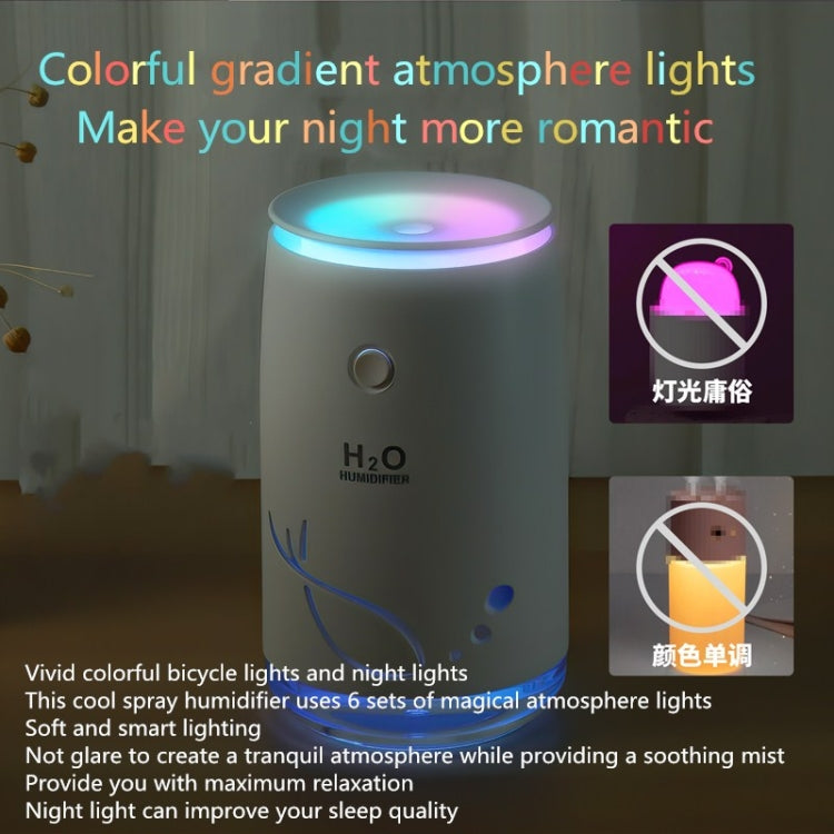 Concise Fish Pattern Mini Home Mute Bedroom Student Dormitory Office Portable USB Wireless Durable Humidifier(Green) - free shipping - PMC TechLife - Order now!