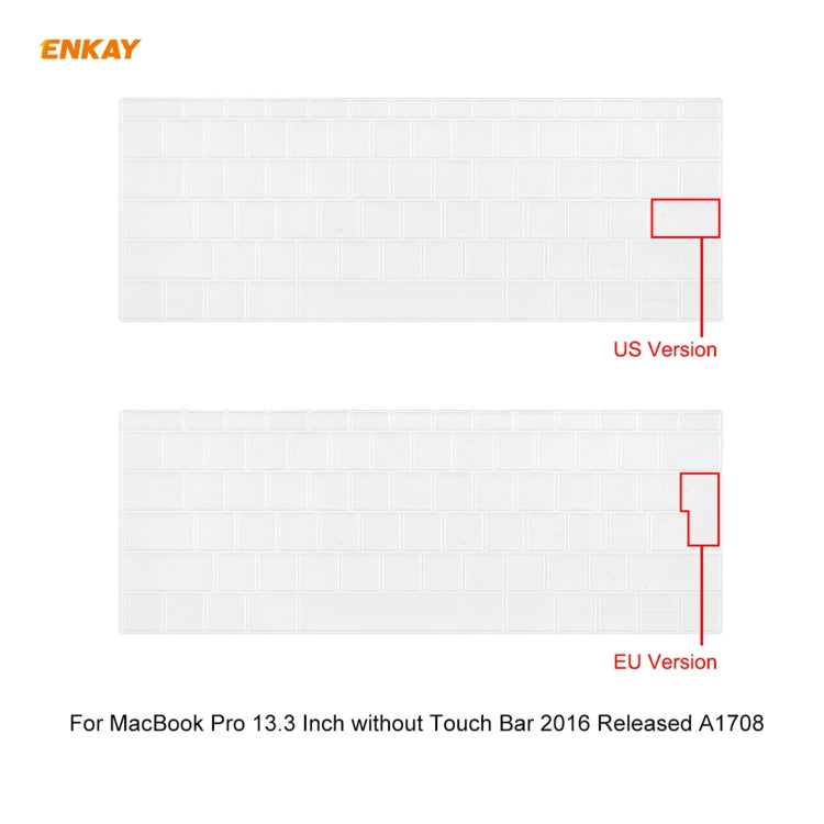 ENKAY 3 in 1 Crystal Laptop Protective Case + US Version TPU Keyboard Film + Anti-dust Plugs Set for MacBook Pro 13.3 inch A1708 (without Touch Bar)(Dark Blue) - free shipping - PMC Jewellery - Order now!