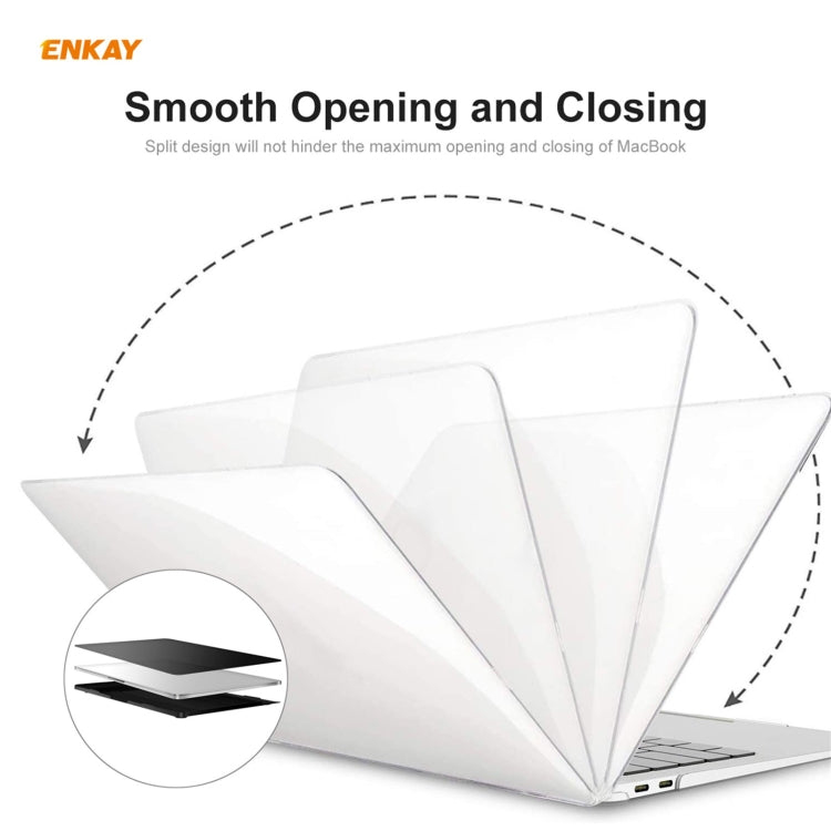 ENKAY 3 in 1 Crystal Laptop Protective Case + EU Version TPU Keyboard Film + Anti-dust Plugs Set for MacBook Pro 13.3 inch A1706 / A1989 / A2159 (with Touch Bar)(Pink) - free shipping - PMC Jewellery - Order now!