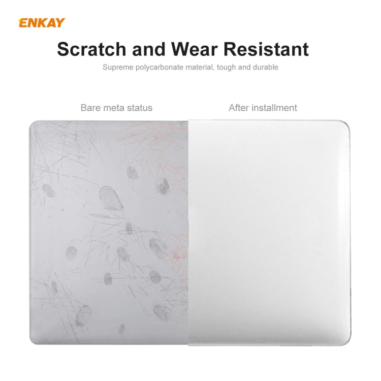 ENKAY 3 in 1 Crystal Laptop Protective Case + EU Version TPU Keyboard Film + Anti-dust Plugs Set for MacBook Pro 13.3 inch A1706 / A1989 / A2159 (with Touch Bar)(Dark Blue) - free shipping - PMC Jewellery - Order now!