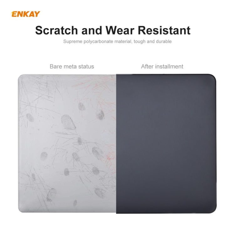 ENKAY 3 in 1 Matte Laptop Protective Case + US Version TPU Keyboard Film + Anti-dust Plugs Set for MacBook Pro 13.3 inch A1706 / A1989 / A2159 (with Touch Bar)(Dark Blue) - MacBook Pro Cases by ENKAY | Online Shopping South Africa | PMC Jewellery | Buy Now Pay Later Mobicred