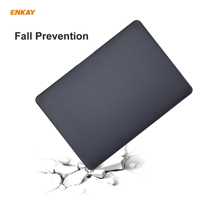 ENKAY 3 in 1 Matte Laptop Protective Case + US Version TPU Keyboard Film + Anti-dust Plugs Set for MacBook Pro 13.3 inch A1706 / A1989 / A2159 (with Touch Bar)(Cyan) - MacBook Pro Cases by ENKAY | Online Shopping South Africa | PMC Jewellery | Buy Now Pay Later Mobicred