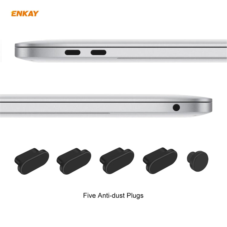 For MacBook Air 13.3 inch A1932 2018 ENKAY 3 in 1 Crystal Laptop Protective Case and EU Version TPU Keyboard Film and Anti-dust Plugs Set(Green) - MacBook Air Cases by ENKAY | Online Shopping South Africa | PMC Jewellery | Buy Now Pay Later Mobicred