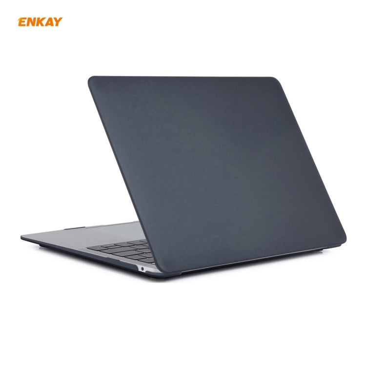 ENKAY 3 in 1 Matte Laptop Protective Case + US Version TPU Keyboard Film + Anti-dust Plugs Set for MacBook Air 13.3 inch A2179 & A2337 (2020)(Black) - MacBook Air Cases by ENKAY | Online Shopping South Africa | PMC Jewellery | Buy Now Pay Later Mobicred