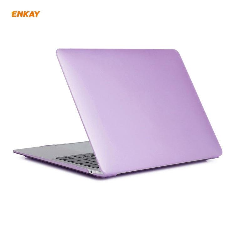 ENKAY 3 in 1 Matte Laptop Protective Case + US Version TPU Keyboard Film + Anti-dust Plugs Set for MacBook Air 13.3 inch A2179 & A2337 (2020)(Purple) - MacBook Air Cases by ENKAY | Online Shopping South Africa | PMC Jewellery | Buy Now Pay Later Mobicred