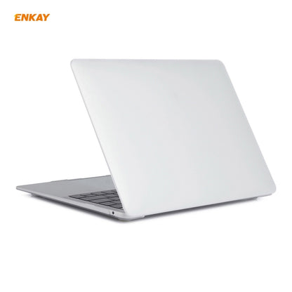 ENKAY 3 in 1 Matte Laptop Protective Case + EU Version TPU Keyboard Film + Anti-dust Plugs Set for MacBook Air 13.3 inch A2179 & A2337 (2020)(White) - MacBook Pro Cases by ENKAY | Online Shopping South Africa | PMC Jewellery | Buy Now Pay Later Mobicred