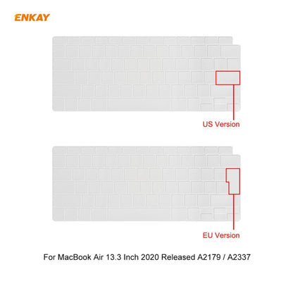 ENKAY 3 in 1 Matte Laptop Protective Case + EU Version TPU Keyboard Film + Anti-dust Plugs Set for MacBook Air 13.3 inch A2179 & A2337 (2020)(Pink) - MacBook Pro Cases by ENKAY | Online Shopping South Africa | PMC Jewellery | Buy Now Pay Later Mobicred