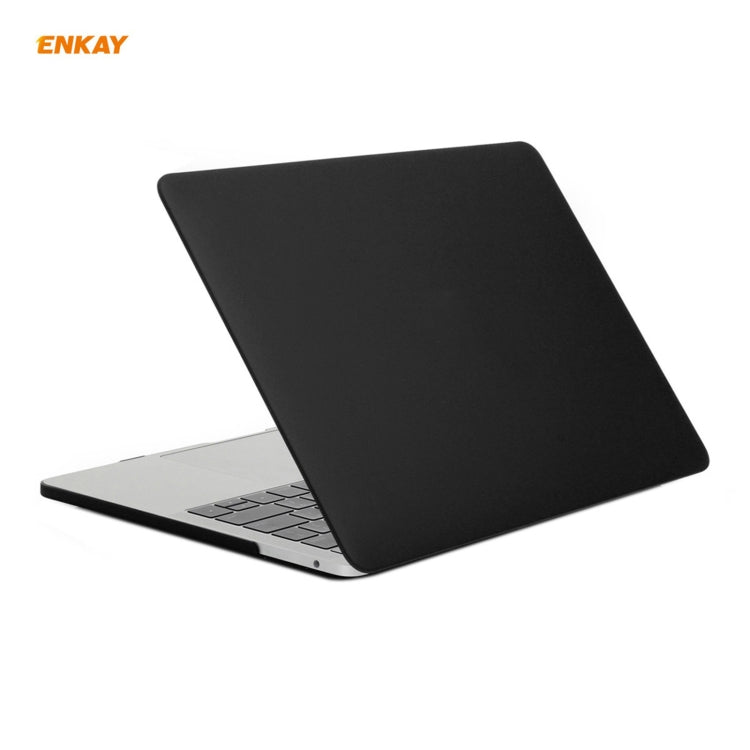 ENKAY 3 in 1 Matte Laptop Protective Case + EU Version TPU Keyboard Film + Anti-dust Plugs Set for MacBook Pro 13.3 inch A2251 & A2289 & A2338 (with Touch Bar)(Black) - free shipping - PMC Jewellery - Order now!