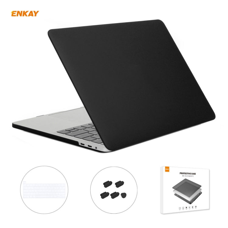 ENKAY 3 in 1 Matte Laptop Protective Case + US Version TPU Keyboard Film + Anti-dust Plugs Set for MacBook Pro 16 inch A2141 (with Touch Bar)(Black) - free shipping - PMC Jewellery - Order now!