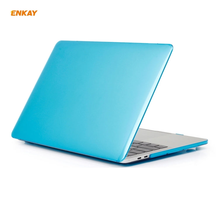 ENKAY 3 in 1 Crystal Laptop Protective Case + EU Version TPU Keyboard Film + Anti-dust Plugs Set for MacBook Pro 16 inch A2141 (with Touch Bar)(Light Blue) - free shipping - PMC Jewellery - Order now!